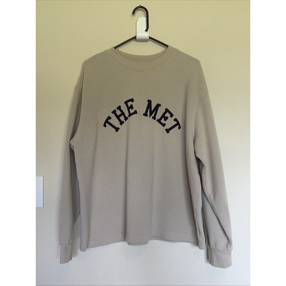 The Met x PacSun Waffle Long Sleeve Crewneck T-Shirt Adult Mens Large Museum